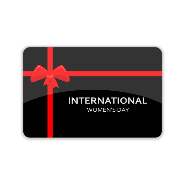 女性の日 3 月 8 日のためのギフトカード。ベクトル図 - ベクター画像