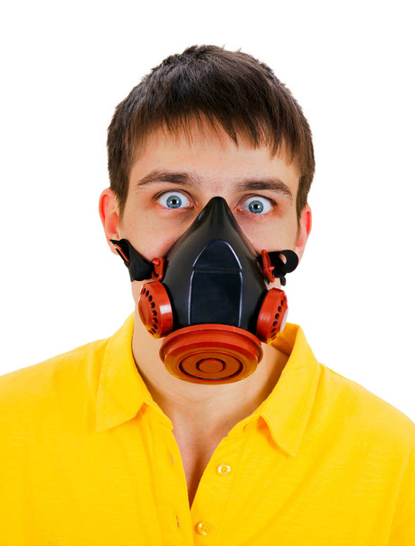 Man in Gas Mask - Foto, afbeelding