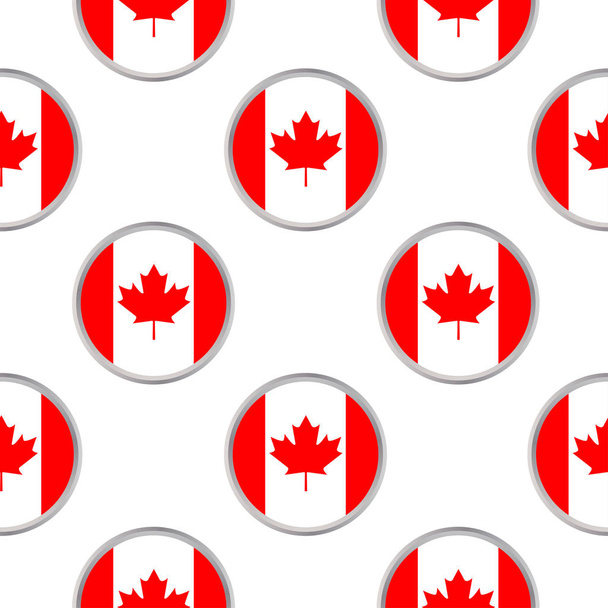 Wzór z kręgów z flaga Kanady.  - Wektor, obraz