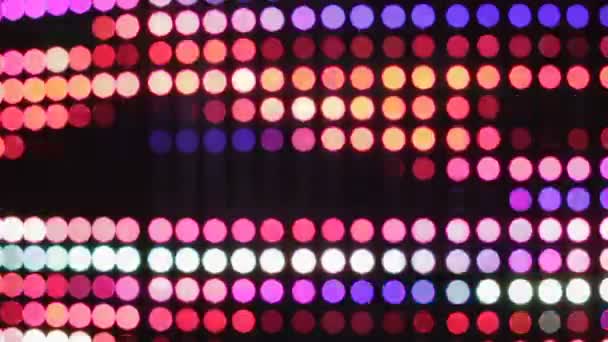 Çok renkli Led ışıklar üzerinde aydınlatıcı profesyonel ses ekolayzır, gece kulübü - Video, Çekim