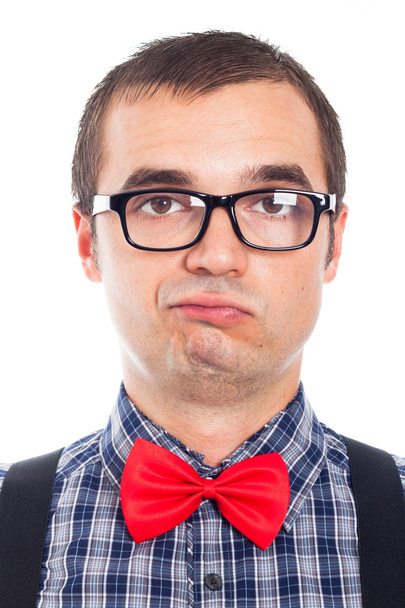 Homme confiant face nerd
 - Photo, image