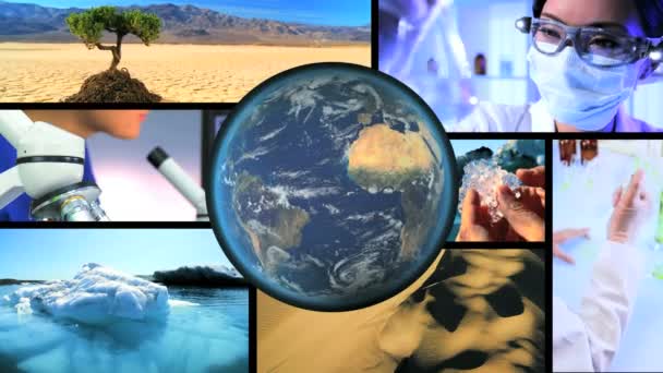 μοντάζ επιστημονικής έρευνας της υπερθέρμανσης του πλανήτη - Πλάνα, βίντεο