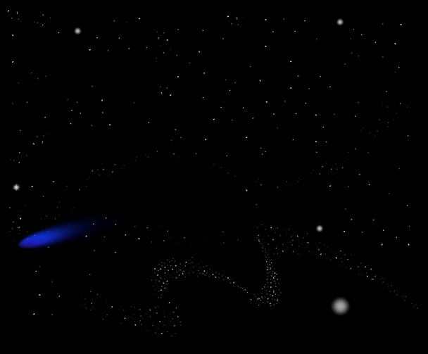 vnější prostor s modrou kometu - Fotografie, Obrázek