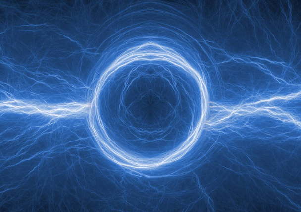 Синий электрический фон, абстрактная плазма абстрактная
 - Фото, изображение