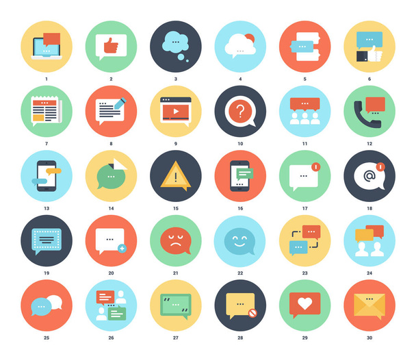 Message Bubbles Icons - Vector, afbeelding