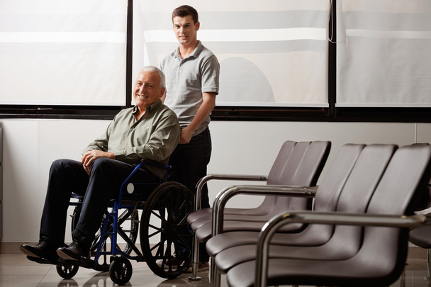 Man With Disabled Grandfather - Valokuva, kuva