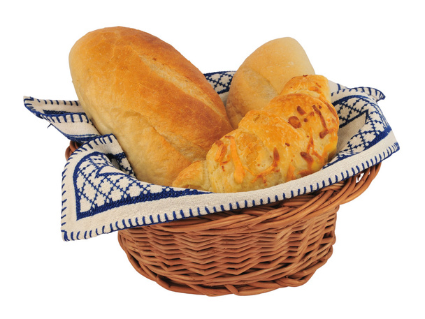 Chlebové rolky v košíku - Fotografie, Obrázek