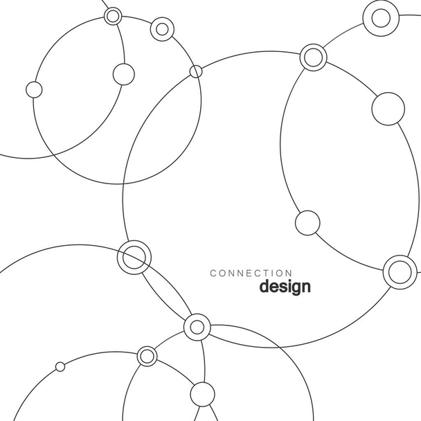Αφηρημένη σύνδεση dot και κύκλος τεχνολογίας - Διάνυσμα, εικόνα