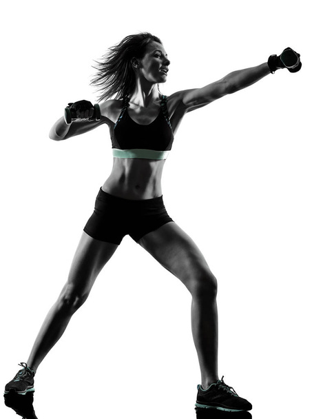 cardio boxing cross core workout fitness exercise aerobics woman - Foto, Imagen