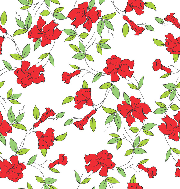 Seamless floral background for fabrics - ベクター画像