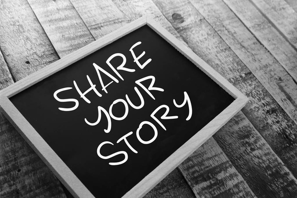Share Your Story. Motivational Text - Фото, изображение