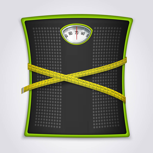 Weight Loss Fitness Realistic Concept - Vector, Image