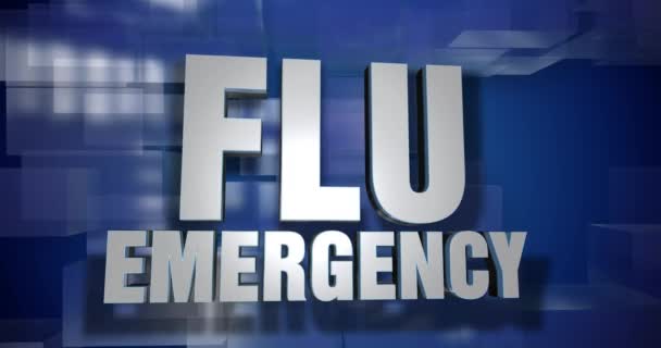 A kék dinamikus 3d influenza sürgősségi átmenet és a címlapon animáció. mellékelt választható luma Matt mindkét 5 és 2 második beállítások.   - Felvétel, videó