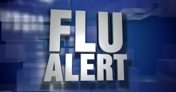 A blue dynamic 3D Flu Alert transition and title page animation. 5 and 2 second options included with optional luma matte for both.   - Séquence, vidéo