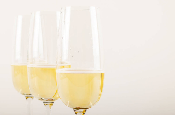 luxurious champagne in a glass, festive way of celebrating a new - Photo, Image