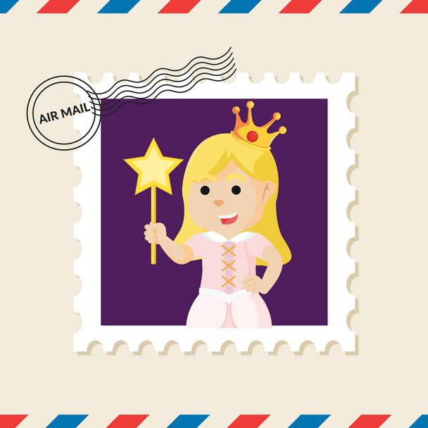 Поштова марка Queen на конверті авіапошти
 - Вектор, зображення