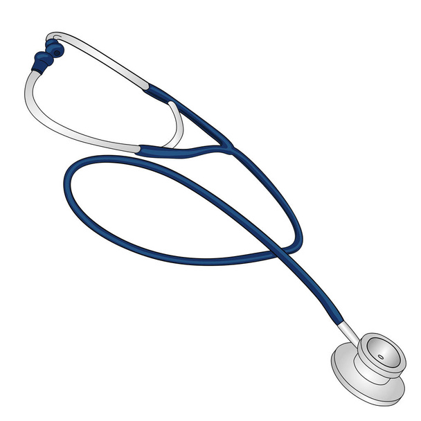 Stethoskop. medizinisches Objekt auf weißem Hintergrund. Vektorobjekt auf weißem Hintergrund - Vektor, Bild
