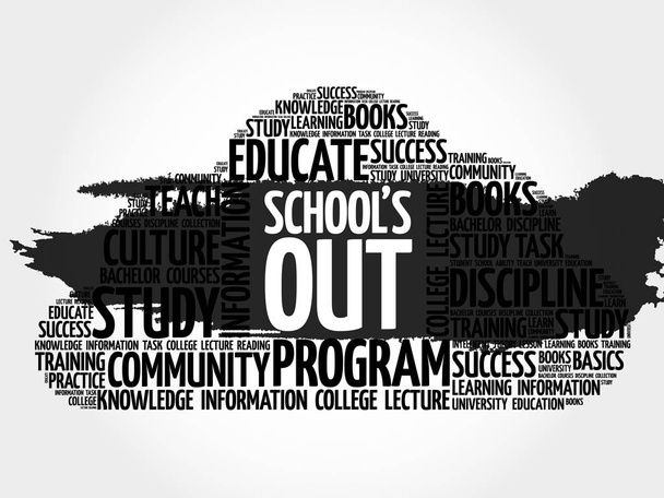 School's Out word cloud collage - Vecteur, image