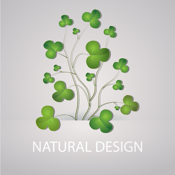 Vector background with clovers. - Vector, Image