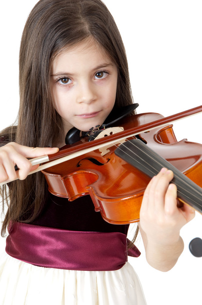 Little girl play violin - Fotoğraf, Görsel