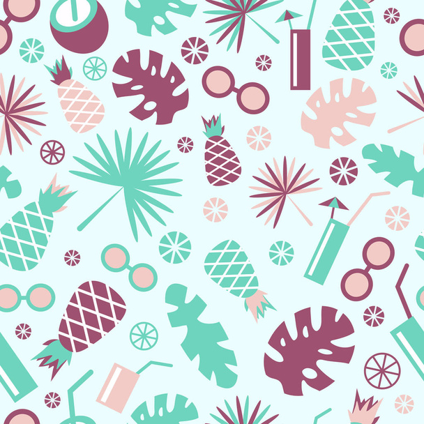 Tropical seamless pattern - Вектор,изображение