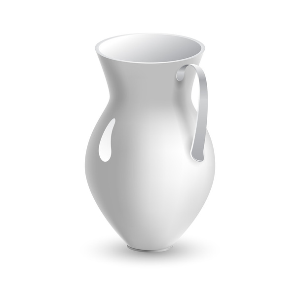Vector illustration of a white pitcher. - Vector, Image