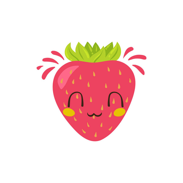 cute strawberry character  - Vector, afbeelding