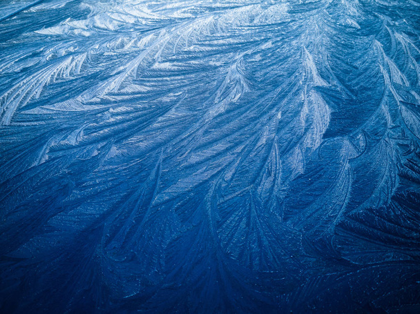 Textuur van ijs bloemen close-up - Foto, afbeelding
