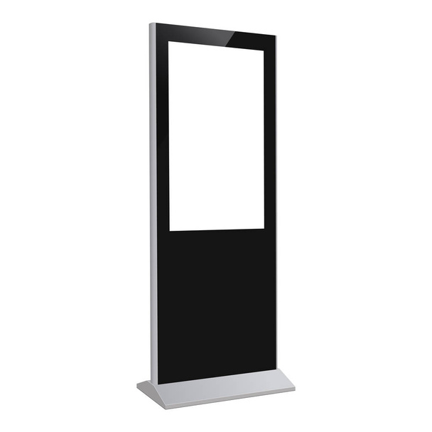Digital kiosk LED display, industry-standard PC, electronic poster with blank screen - Vector, afbeelding