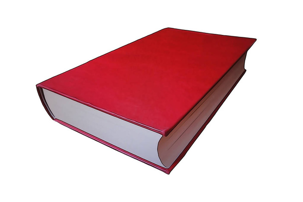 Aşağı uzanmış bir kırmızı kitap kapağı - Fotoğraf, Görsel