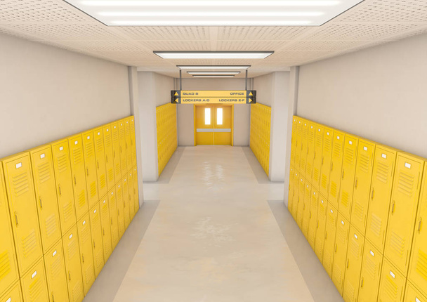 Amarillo escuela casilleros luz
 - Foto, imagen