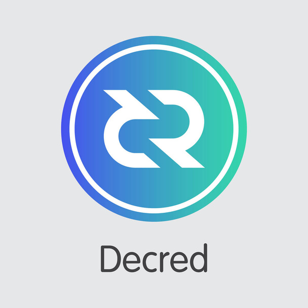 Decred - Cryptocurrency логотип. - Вектор, зображення