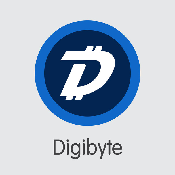 Digibyte - Logotipo criptomoeda
. - Vetor, Imagem