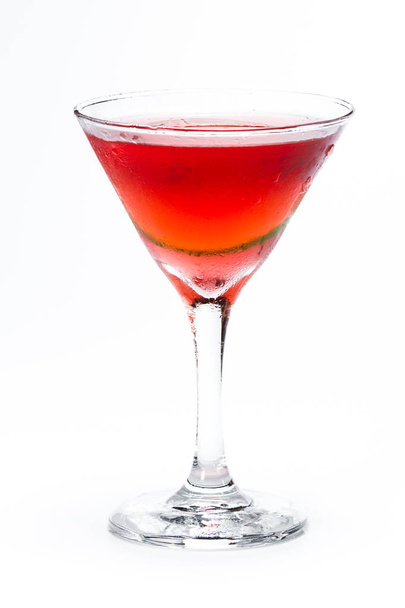 roter Martini über weißem  - Foto, Bild