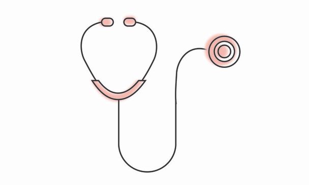 Stethoscope icon for medicine - Vector, Image