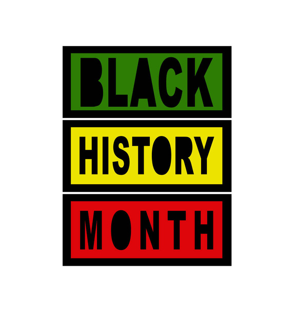 Black History Month logo illustration - Foto, imagen