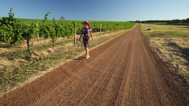 Vineyard winery lady - Footage, Video