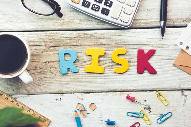 Risk word on  table - Fotó, kép