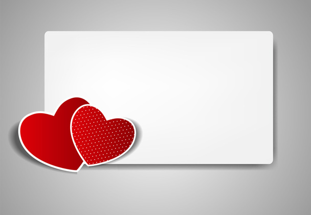 Happy Valentines Day card with heart. Vector illustration - Vector, imagen