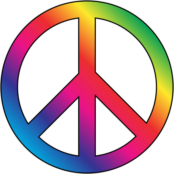 Peace symbol Multicolor illustration - Photo, Image