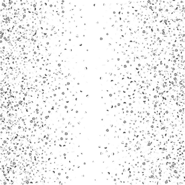 Silver confetti point on a white background. - Vector, Image