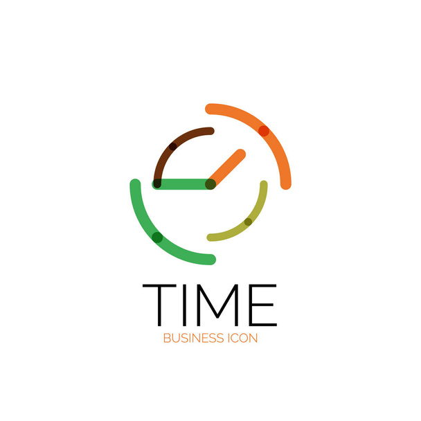 Idea del logo astratto vettoriale, concetto di tempo o icona dell'orologio aziendale. Modello di design logotipo creativo
 - Vettoriali, immagini