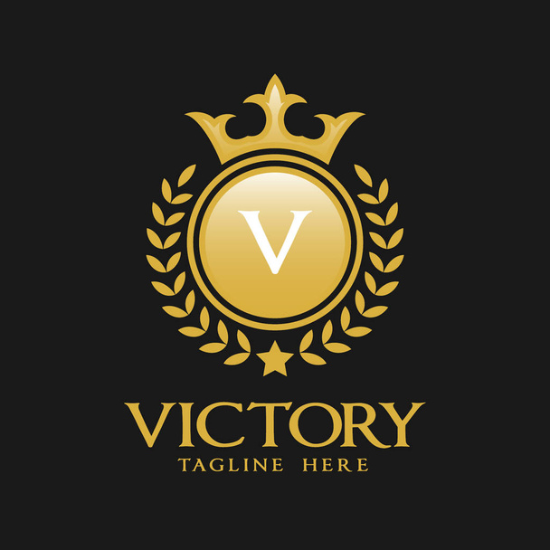 Letter V Logo - класичний шаблон логотипу розкішного стилю
 - Вектор, зображення