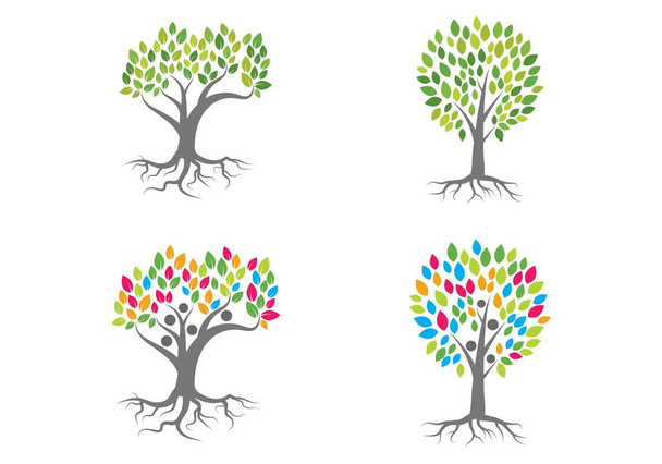 Aile ağacı logo vektör - Vektör, Görsel