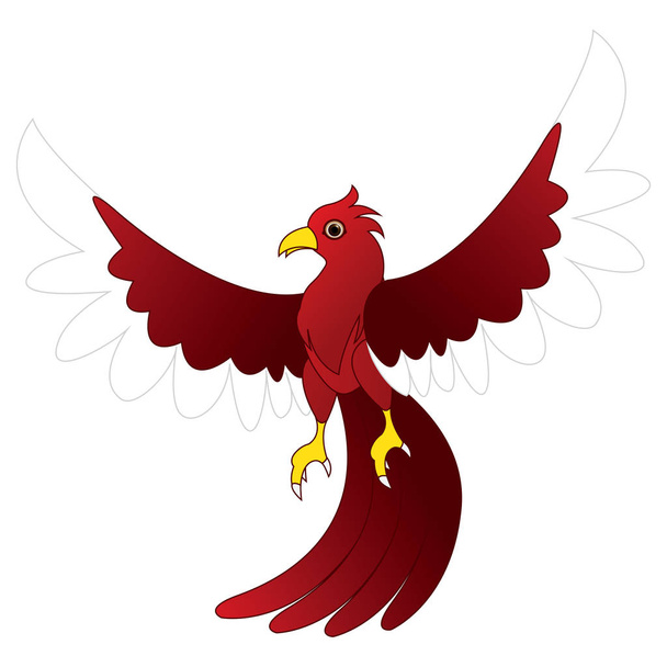 Charakter roter Vogel - Vektor, Bild