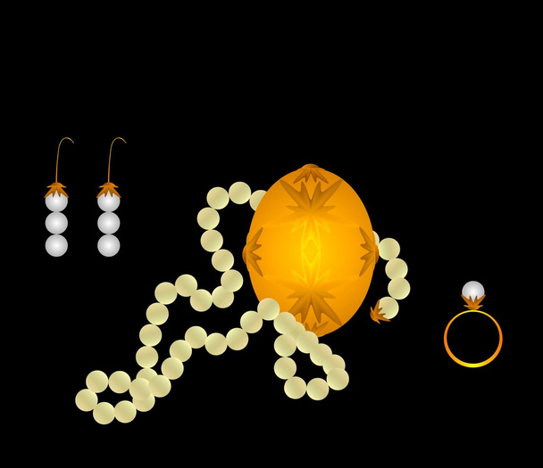 真珠と黄金の卵 - 写真・画像