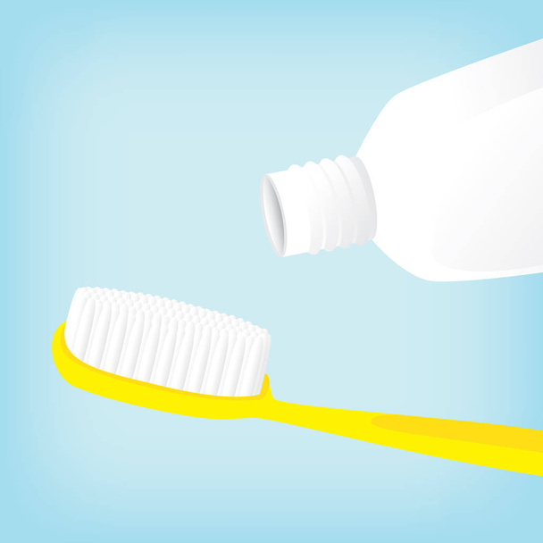 brush teeth with toothpaste empty - Διάνυσμα, εικόνα