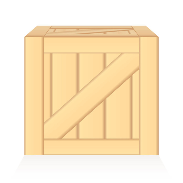 vetor caixa de madeira ilusão isolado
 - Vetor, Imagem