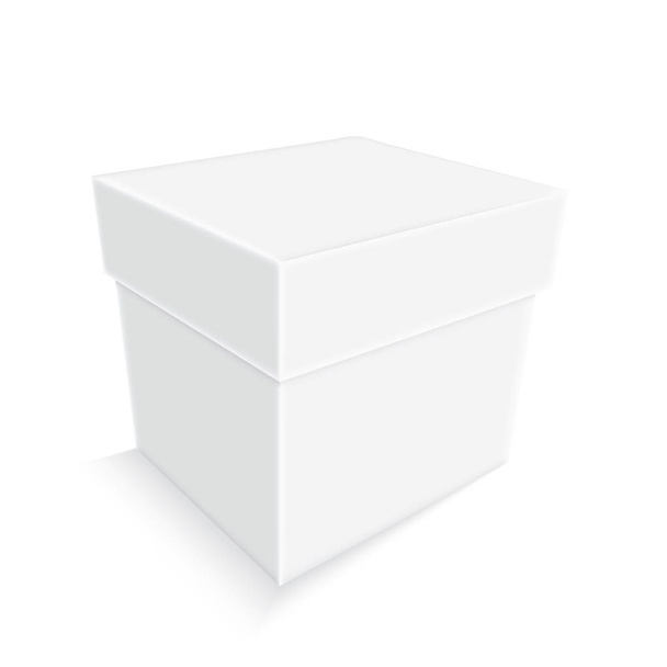 άδειο λευκό χάρτινο κουτί απομονωμένες - Διάνυσμα, εικόνα