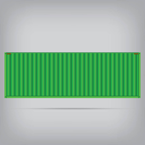 populaire lading groene container verzending vracht geïsoleerd t vector - Vector, afbeelding